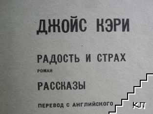 Радость и страх. Рассказы - снимка 1
