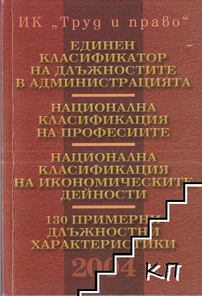 класификатор на длъжностите в администрацията