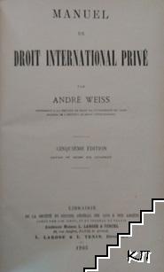 Manuel de droit international prive