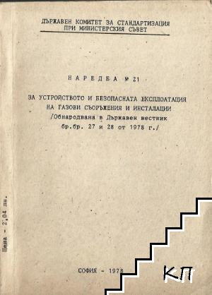 Наредба Nº 21 за устройство и безопасната експлоатация на газови съоръжения и инсталации