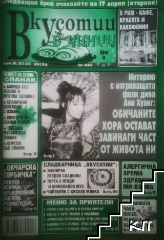 Вкусотии в чинии. Бр. 8 / 2012