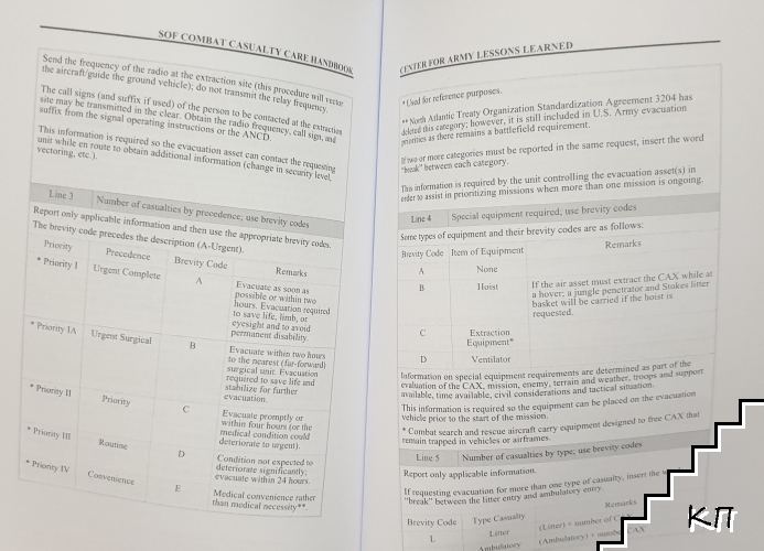 SOF Combat Casualty Care Handbook. Tactics, Techniques, and Procedures - снимка 2