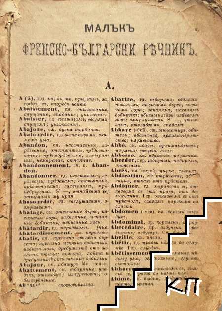 Малъкъ френско-български речникъ