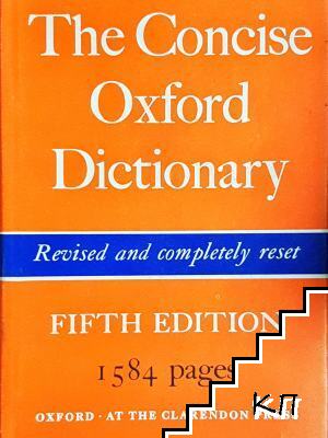 The concise Oxford Dictionary of Current English