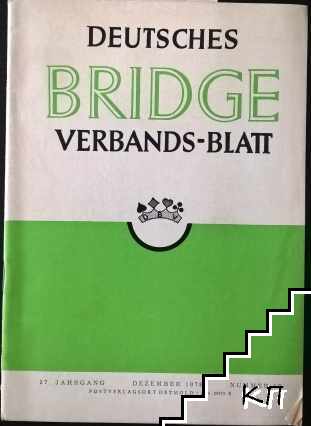 Deutsches Bridge Verbands-Blatt. Dezember / 1978