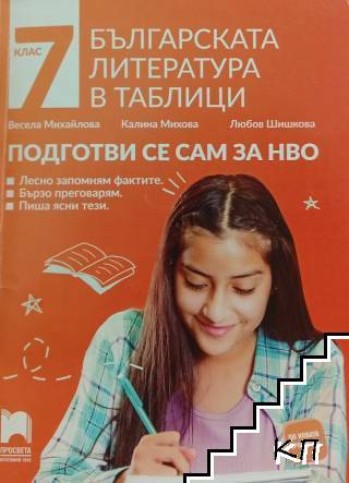 Българската литература в таблици