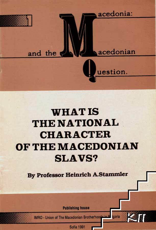 What is the National Character of the Macedonian Slavs?